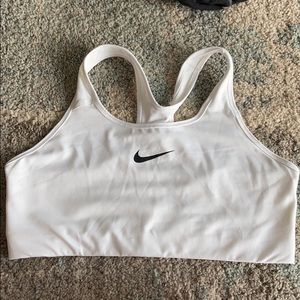 White Nike sports bra